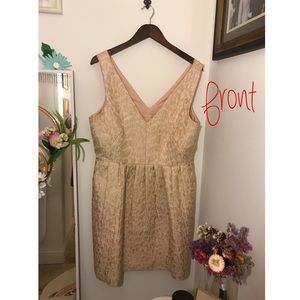 J Crew short gold/pink party dress size 14